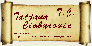 Tatjana Čimburović vizit kartica